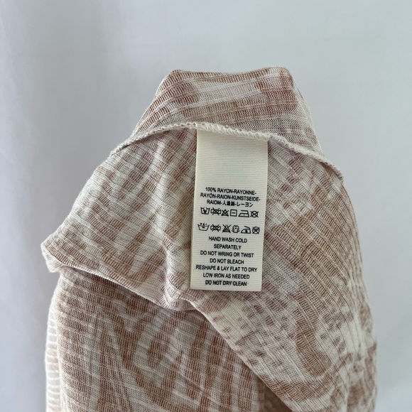 Free People Orange & Cream Floral Tank Top Size Medium - Picture 6 of 7